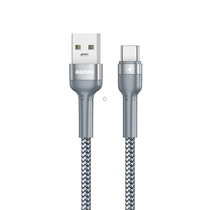 REMAX RC-170 Jany Series 1m 5A USB to USB-C / Type-C Aluminum Alloy Braid Fast Charging Data Cable (Silver)