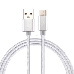 Knit Texture USB to USB-C / Type-C Data Sync Charging Cable, Cable Length: 1m, 3A Total Output, 2A Transfer Data(Silver)