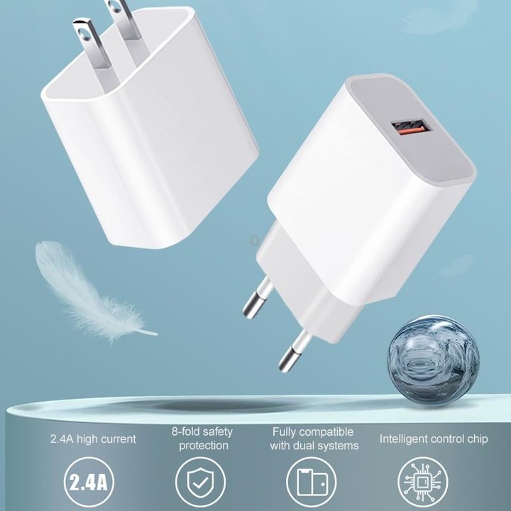 M117 2.4A Single USB Port Flash Charger Travel Charger, US Plug