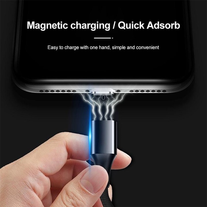 M11 3A USB to Micro USB Nylon Braided Magnetic Data Cable, Cable Length: 1m(Silver)