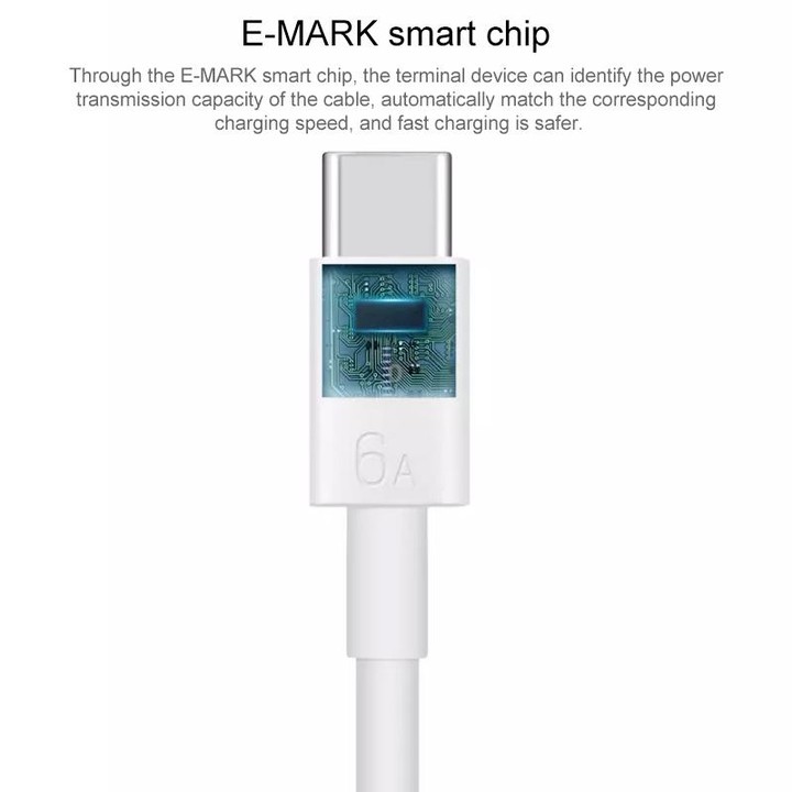 Original Huawei CC800 6A Type-C / USB-C to Type-C / USB-C Charging Data Cable, Length: 1.8m (White)