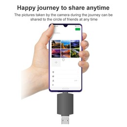 3 in 1 USB-C / Type-C to USB + Micro USB OTG Adapter TF / SD Card Card Reader(Gold)