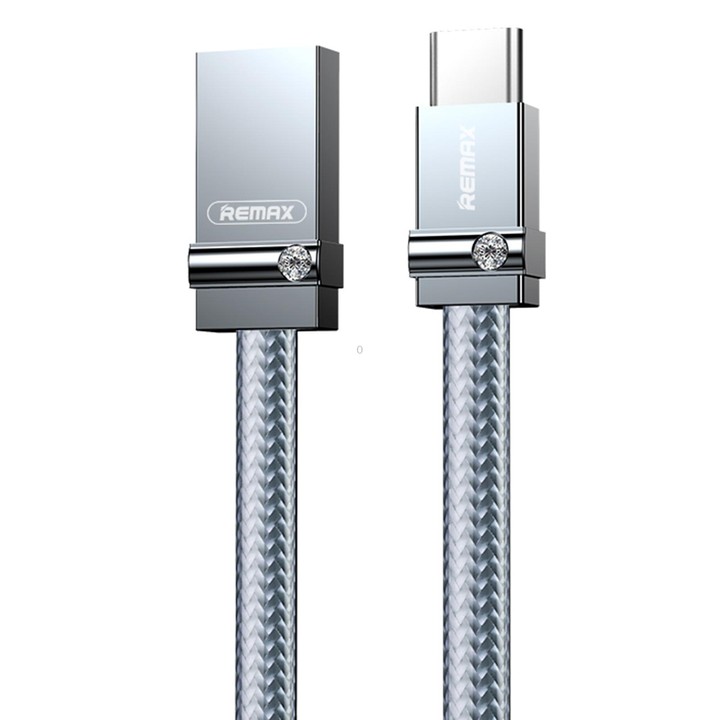 REMAX RC-091a 2.4A USB to USB-C / Type-C Golden Diamond Data Sync Charging Cable, Cable Length: 1m(Silver)