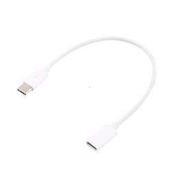 USB-C / Type-C Male to Type-C Female Extended Cable, Length: 20cm (White)
