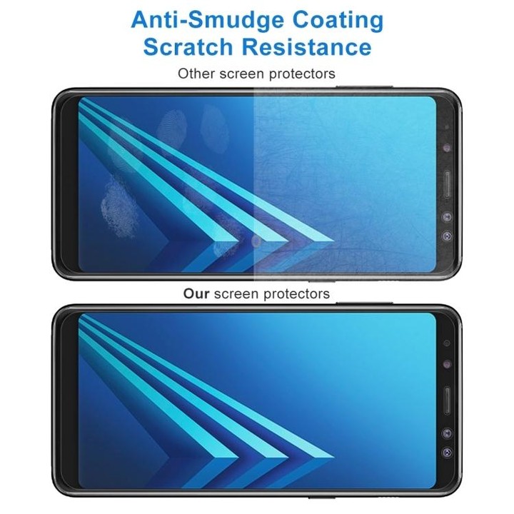 10 PCS for Galaxy A8+ (2018) 0.26mm 9H Surface Hardness 2.5D Curved Edge Tempered Glass Screen Protector