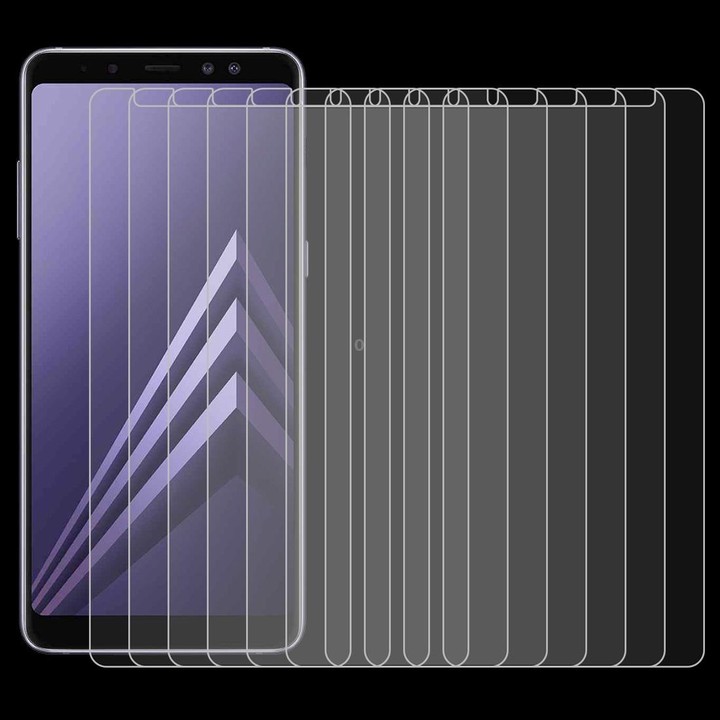10 PCS for Galaxy A8 (2018) 0.26mm 9H Surface Hardness 2.5D Curved Edge Tempered Glass Screen Protector