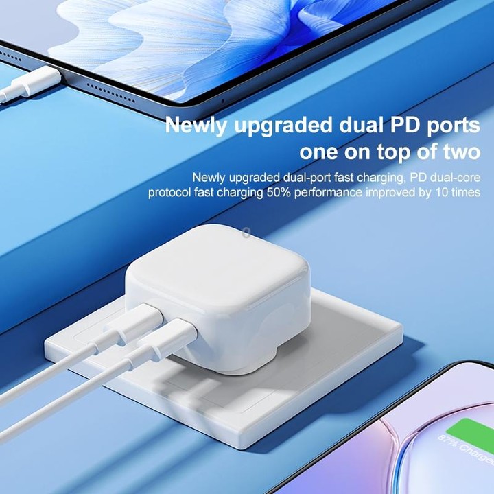 ROCK T58 35W Dual USB-C / Type-C Ports PD Charger, CN Plug