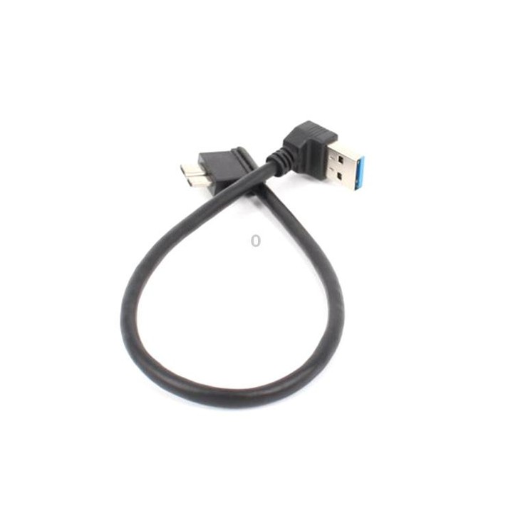 2 PCS USB 3.0 Upper Elbow Male to Micro USB 3.0 Elbow Charging Data Cable, Cable Length: 27cm