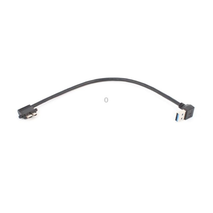 2 PCS USB 3.0 Upper Elbow Male to Micro USB 3.0 Elbow Charging Data Cable, Cable Length: 27cm