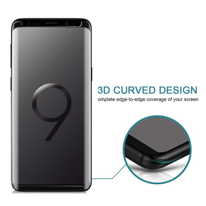 For Galaxy S9 9H Surface Hardness 3D Curved Edge Anti-scratch Non-full Screen HD Tempered Glass Screen Protector(Black)