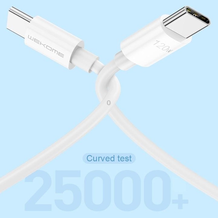 WK WDC-175 120W USB-C/Type-C to USB/Type-C Fast Charge Data Cable, Length: 1.2m
