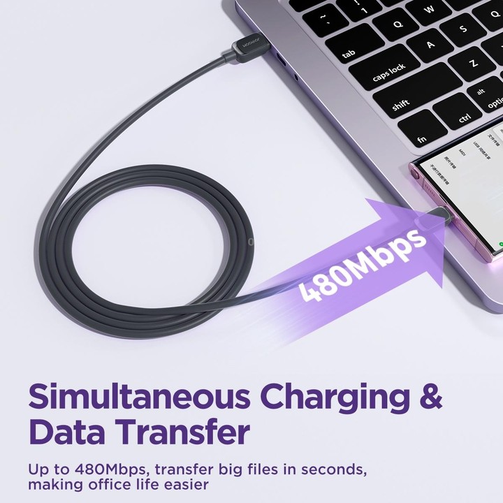 JOYROOM S-AC027A14 Multi-Color Series 3A USB to USB-C / Type-C Fast Charging Data Cable, Length:1.2m(Black)