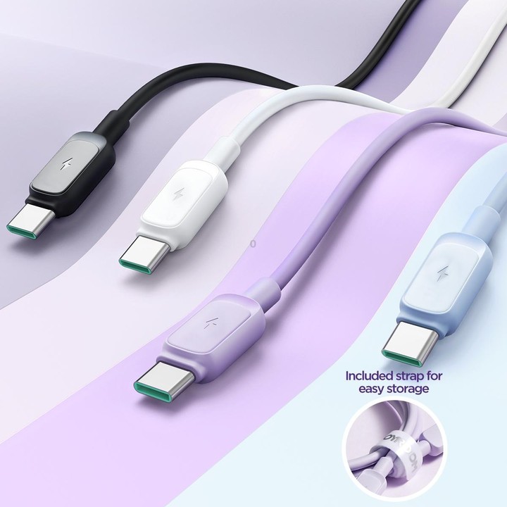 JOYROOM S-AC027A14 Multi-Color Series 3A USB to USB-C / Type-C Fast Charging Data Cable, Length:1.2m(Black)