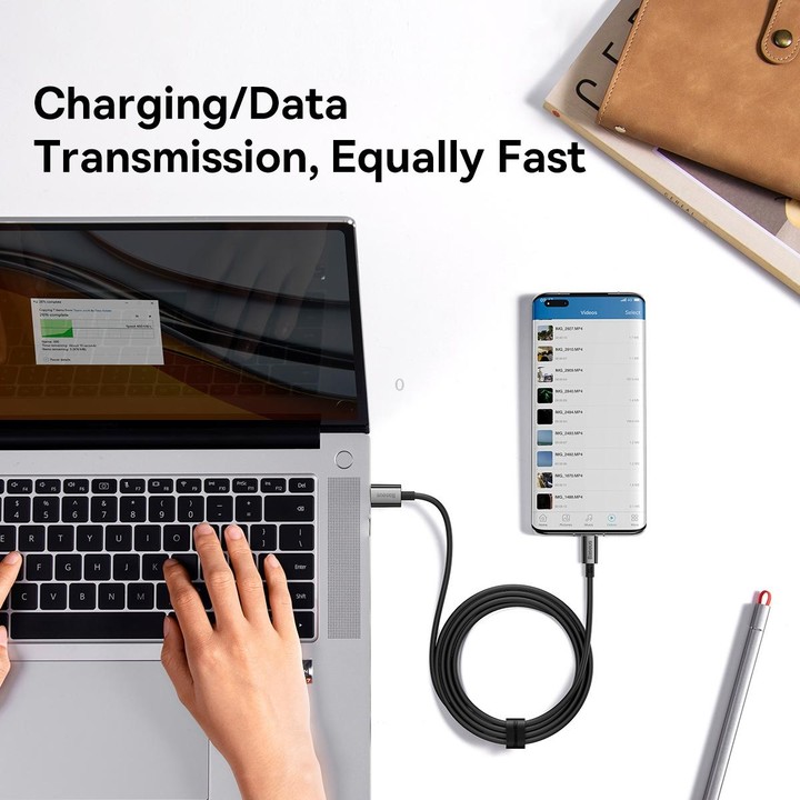 Baseus P10320102114-00 100W USB to USB-C / Type-C Fast Charging Data Cable, Length: 1m(Black)