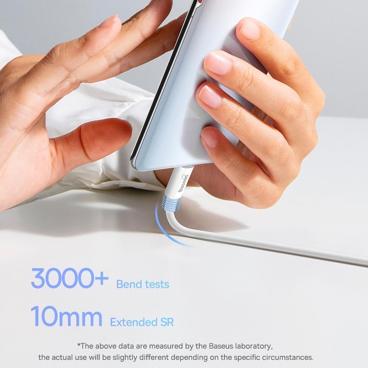 Baseus P10320102214-03 100W USB to USB-C / Type-C Fast Charging Data Cable, Length: 2m(White)