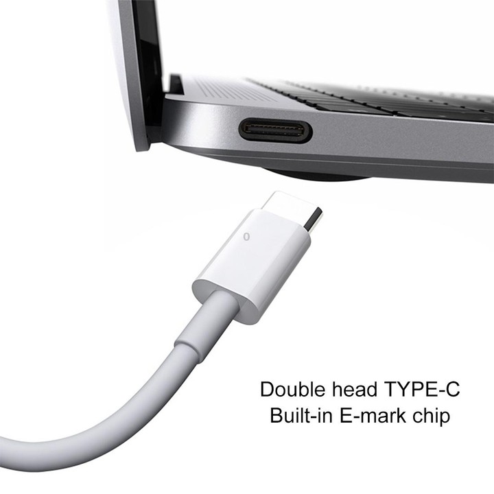 PD 5A USB-C / Type-C Male to USB-C / Type-C Male Fast Charging Cable, Cable Length: 1.5m (White)