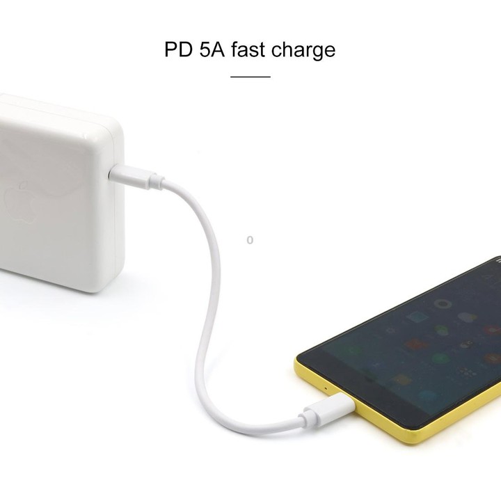 PD 5A USB-C / Type-C Male to USB-C / Type-C Male Fast Charging Cable, Cable Length: 2m (White)