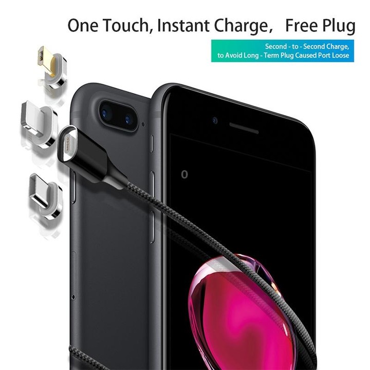 M11 3A USB to USB-C / Type-C Nylon Braided Magnetic Data Cable, Cable Length: 2m (Blue)