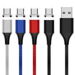 M11 5A USB to USB-C / Type-C Nylon Braided Magnetic Data Cable, Cable Length: 1m (Red)