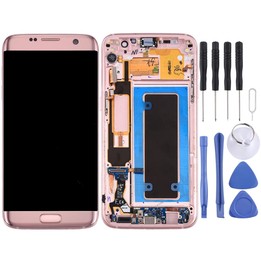 Original LCD Screen and Digitizer Full Assembly with Frame & Charging Port Board & Volume Button & Power Button for Galaxy S7 Ed