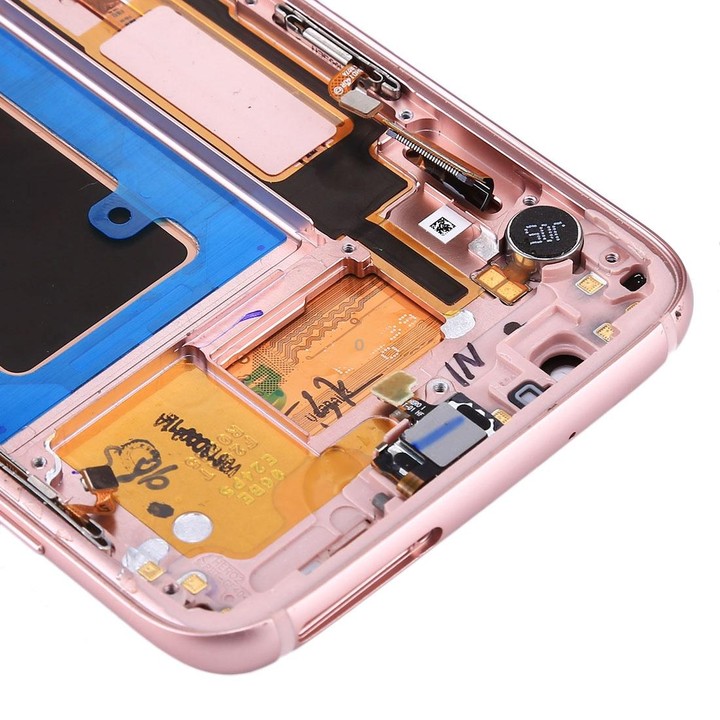 Original LCD Screen and Digitizer Full Assembly with Frame & Charging Port Board & Volume Button & Power Button for Galaxy S7 Ed