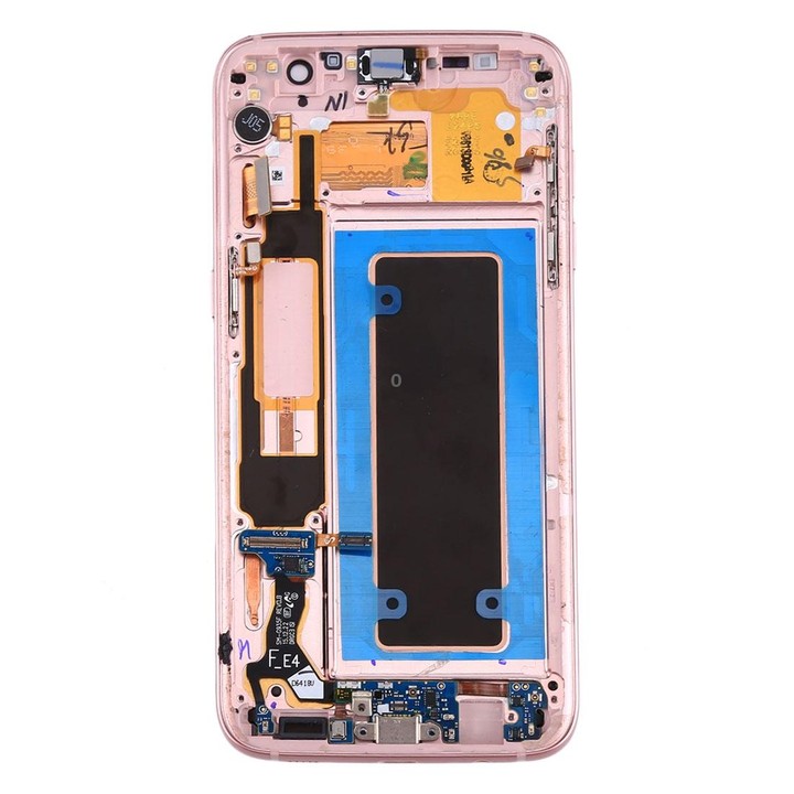 Original LCD Screen and Digitizer Full Assembly with Frame & Charging Port Board & Volume Button & Power Button for Galaxy S7 Ed