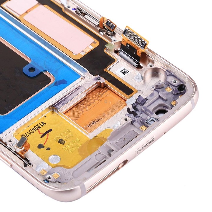 Original LCD Screen and Digitizer Full Assembly with Frame & Charging Port Board & Volume Button & Power Button for Galaxy S7 Ed