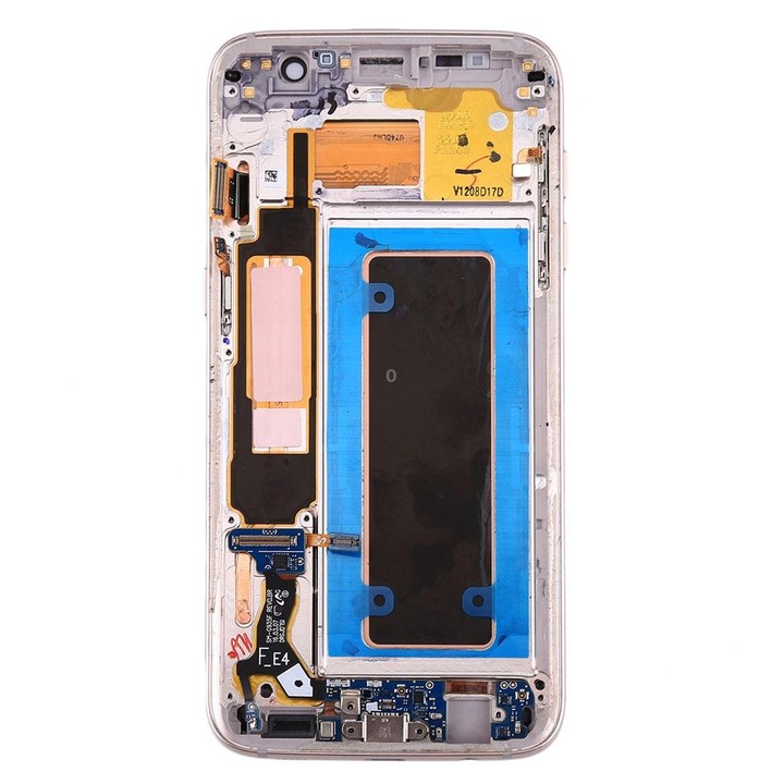 Original LCD Screen and Digitizer Full Assembly with Frame & Charging Port Board & Volume Button & Power Button for Galaxy S7 Ed