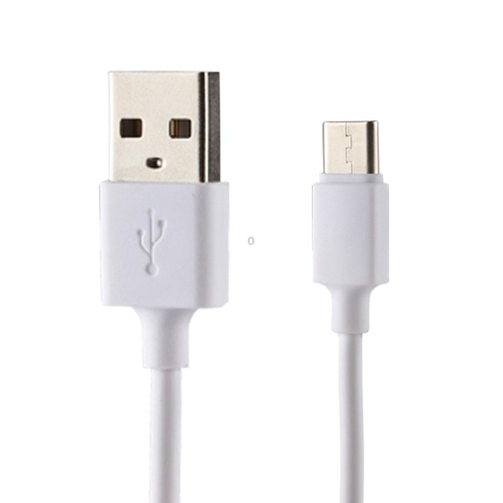 5V 2.1A Intelligent Identification USB Charger with 1m USB to USB-C / Type-C Charging Cable, EU Plug(White)