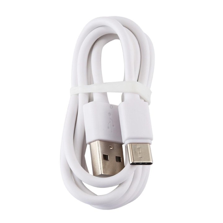5V 2.1A Intelligent Identification USB Charger with 1m USB to USB-C / Type-C Charging Cable, EU Plug(White)