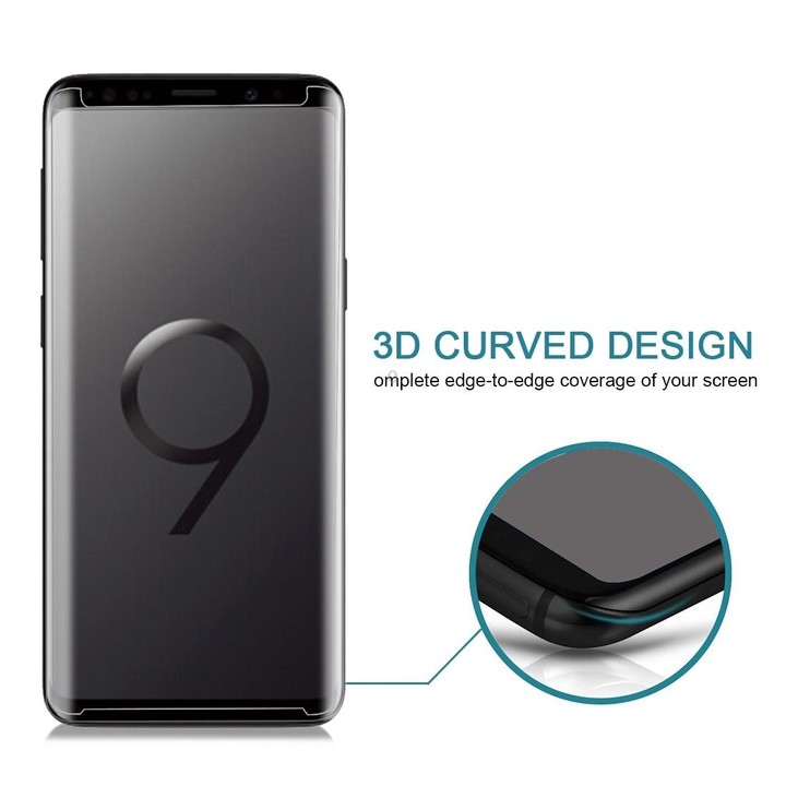 25 PCS For Galaxy S9 Plus Case Friendly Screen Curved Tempered Glass Film (Transparent)
