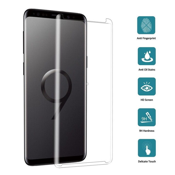 25 PCS For Galaxy S9 Plus Case Friendly Screen Curved Tempered Glass Film (Transparent)