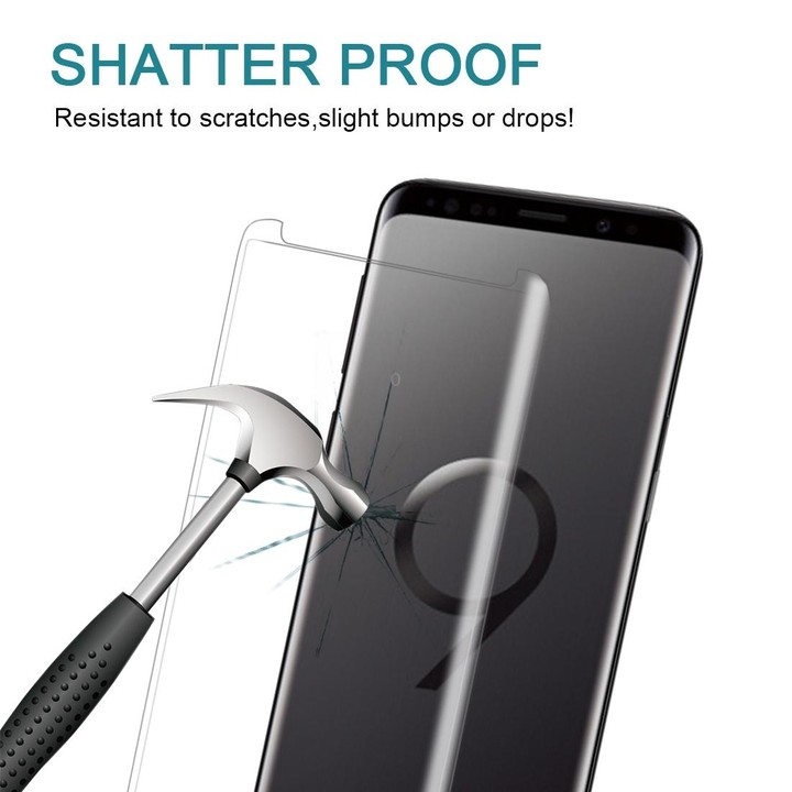 25 PCS For Galaxy S9 Plus Case Friendly Screen Curved Tempered Glass Film (Transparent)