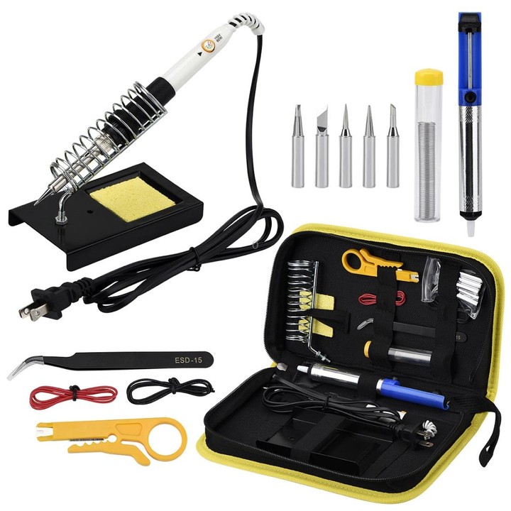 15 in 1 50Hz 60W Ordinary Soldering Electric Iron Soldering Set Kit, Random Color Delivery