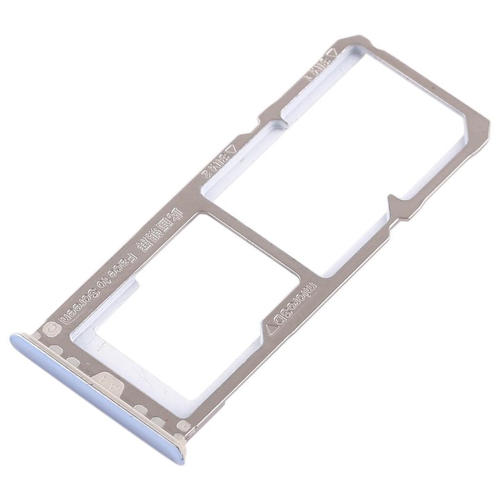 For OPPO A3 2 x SIM Card Tray + Micro SD Card Tray (Blue)