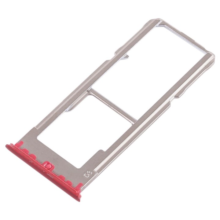 For OPPO A3 2 x SIM Card Tray + Micro SD Card Tray (Red)