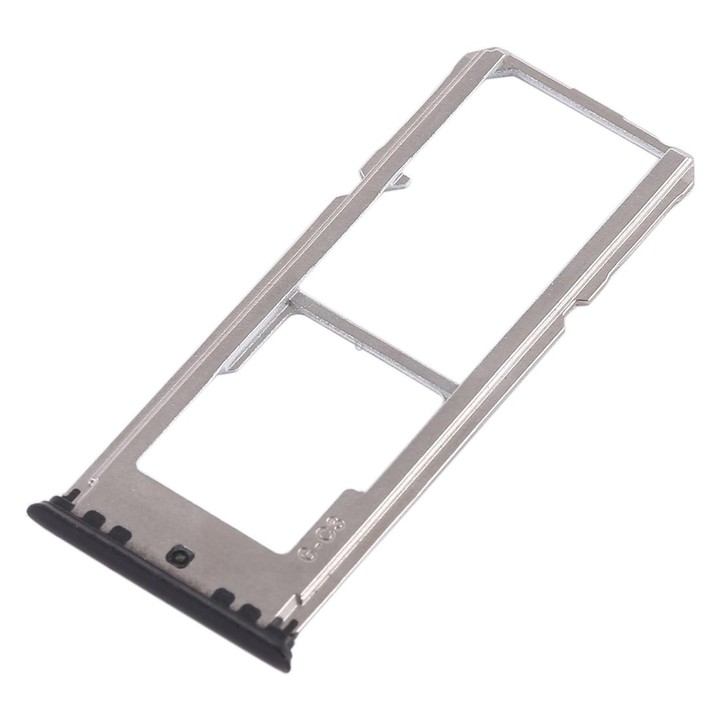 For OPPO A77 2 x SIM Card Tray + Micro SD Card Tray (Black)