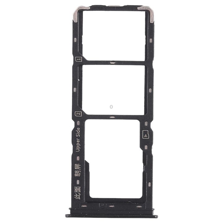 For Vivo Y93 2 x SIM Card Tray + Micro SD Card Tray (Black)
