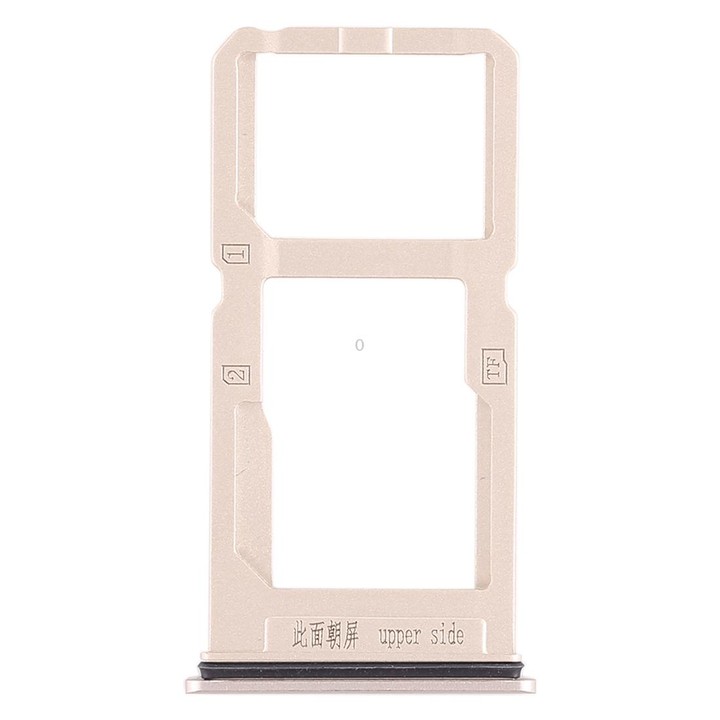 For Vivo X20 Plus SIM Card Tray + SIM Card Tray / Micro SD Card Tray (Gold)
