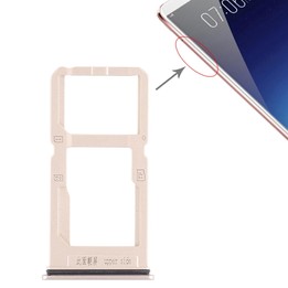 For Vivo X20 Plus SIM Card Tray + SIM Card Tray / Micro SD Card Tray (Gold)