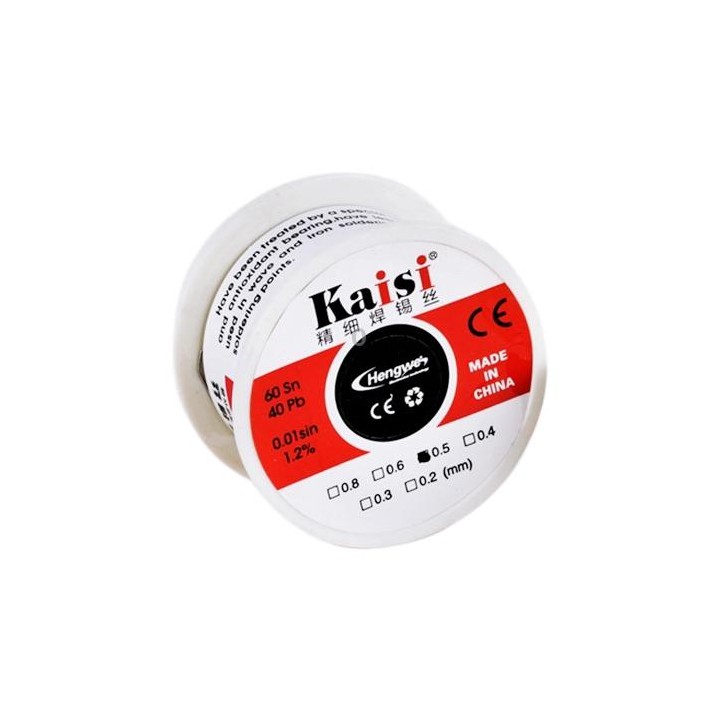 Kaisi 0.5mm Rosin Core Tin Lead Solder Wire for Welding Works, 50g