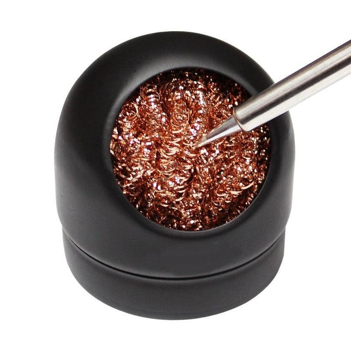 Kaisi Soldering Iron Nozzle Cleaning Ball Pure Copper Removing Tin Ball Seat(Black)