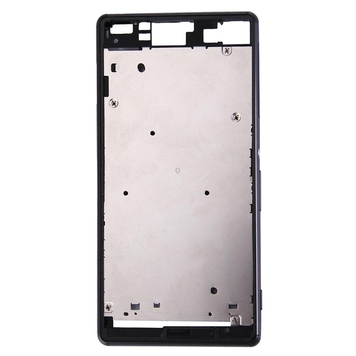 Single SIM Front Housing LCD Frame Bezel for Sony Xperia Z3(Black)