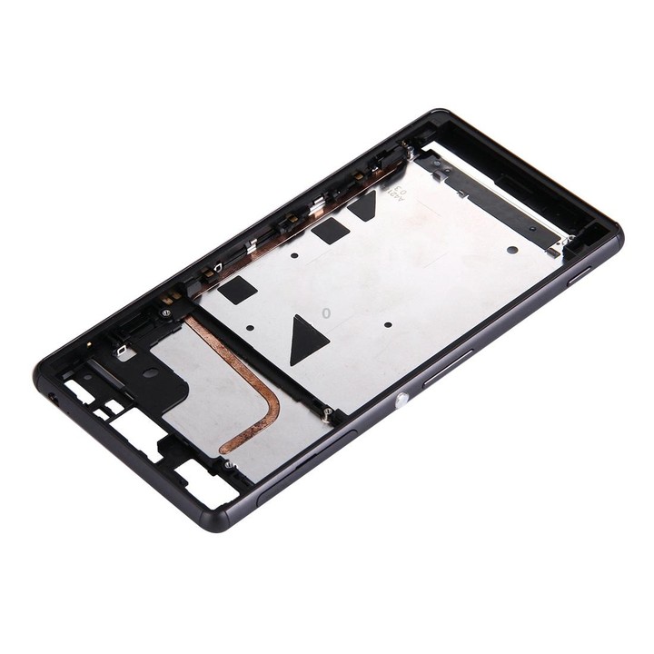Single SIM Front Housing LCD Frame Bezel for Sony Xperia Z3(Black)