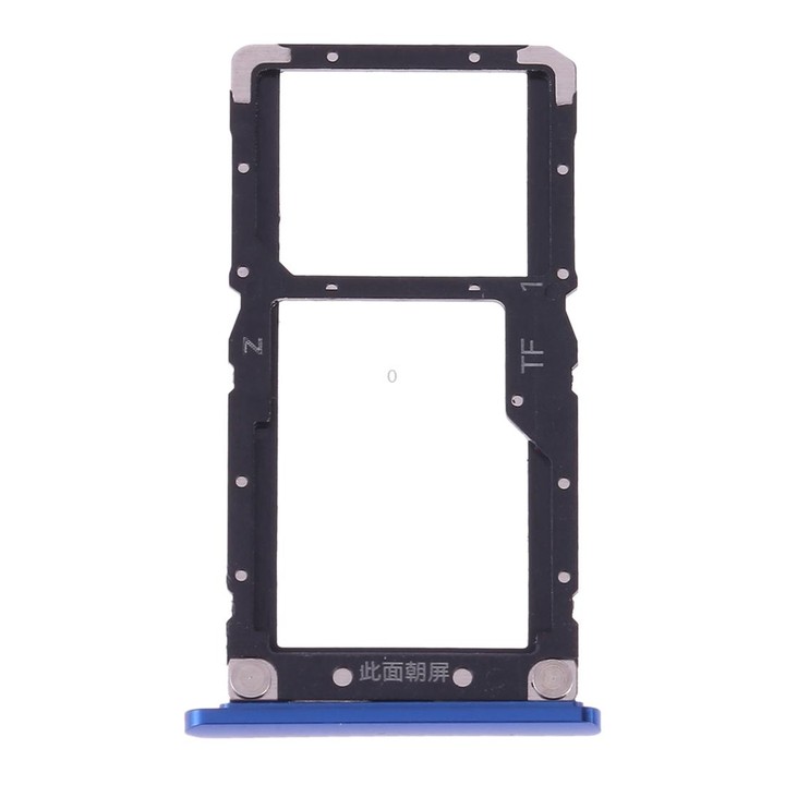 SIM Card Tray + SIM Card / Micro SD Card for Xiaomi Mi 8 Lite(Blue)