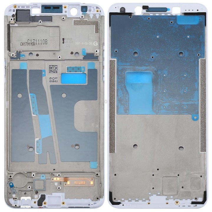 For OPPO A73 / F5 Front Housing LCD Frame Bezel Plate (White)
