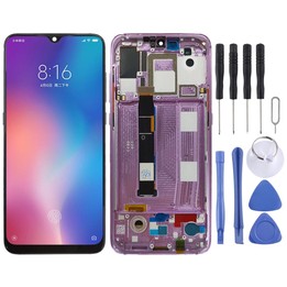 OLED LCD Screen for Xiaomi Mi 9 Digitizer Full Assembly with Frame(Pink)
