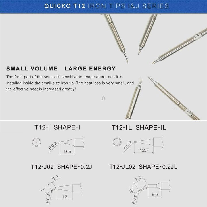 QUICKO T12-IL Lead-free Soldering Iron Tip