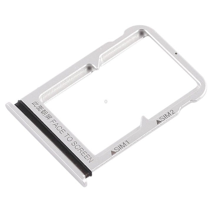 Double SIM Card Tray for Xiaomi Mi 8 (Silver)
