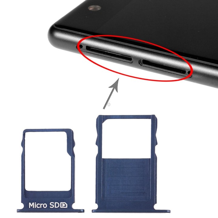 SIM Card Tray + Micro SD Card Tray for Nokia 3 TA-1020 TA-1028 TA-1032 TA-1038(Blue)